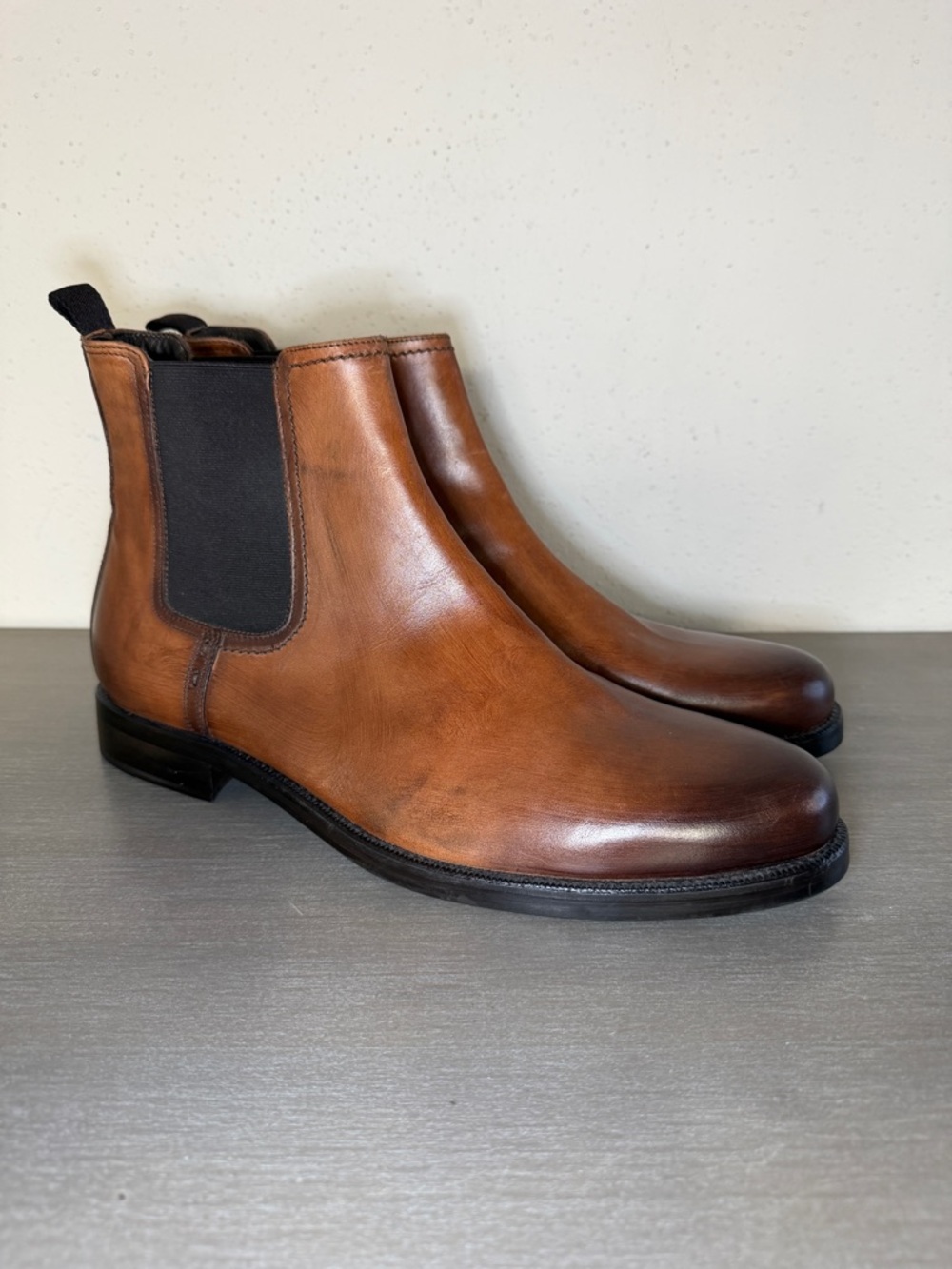 Bruno Magli Ponzi Mens Size 13 M Italian Calfskin Leather Chelsea Boots - New